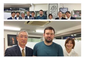 井上康生先生、金丸雄介先生、角田夏実選手、ウルフアロン選手がユニカ食品に来社されました！