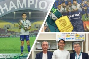 プロサッカーの山寺優作選手がユニカ食品に来社いたしました！